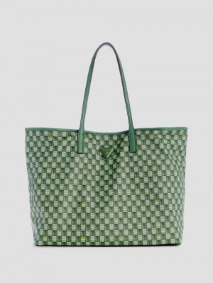 Guess G Wave Large Tote Set Verzi | GUESS-SN29409