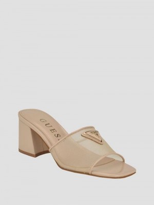 Guess Gables Mesh Mules Bej | GUESS-SN29754