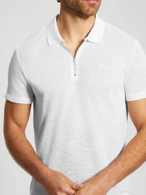 Guess Gauze Half-Zip Polo Albi | GUESS-SN31201
