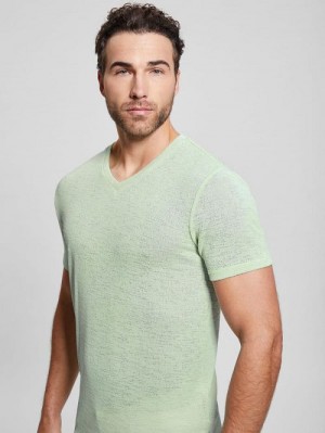 Guess Gauze V-Neck Tee Verzi | GUESS-SN30545