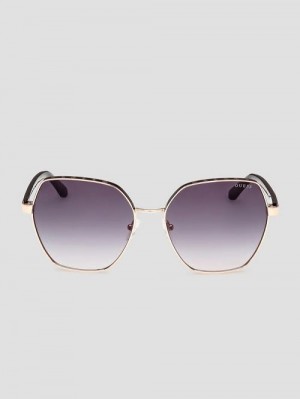 Guess Geometric Metal Sunglasses Albastri | GUESS-SN30060
