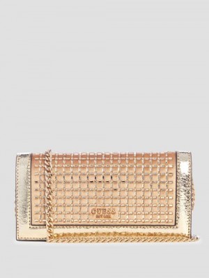 Guess Gilded Glamour Mini Crossbody Clutch Aurii | GUESS-SN28777