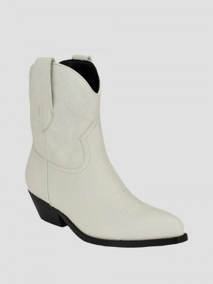 Guess Ginette Cowboy Ankle Booties Albi | GUESS-SN29900