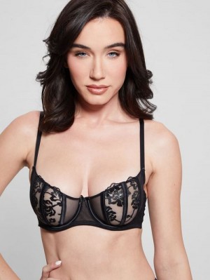 Guess Giselle Balconette Bra Negrii | GUESS-SN28652