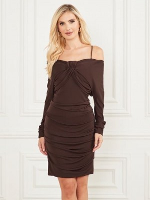 Guess Giselle Bodycon Dress Maro | GUESS-SN26868