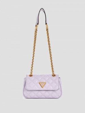 Guess Giully Mini Convertible Crossbody Violet | GUESS-SN29085