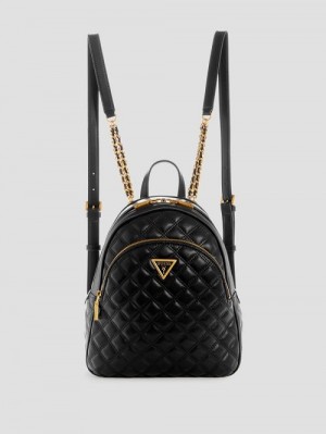 Guess Giully Quilted Backpack Negrii | GUESS-SN29488