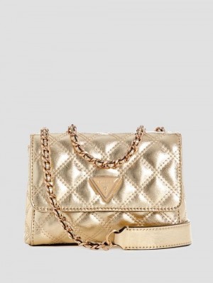 Guess Giully Quilted Mini Crossbody Aurii | GUESS-SN28998