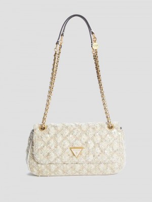 Guess Giully Tweed Convertible Crossbody Roz | GUESS-SN28863