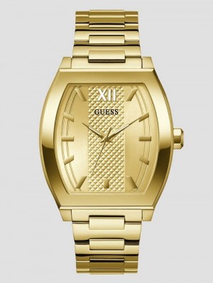 Guess Gold-Tone Barrel Analog Watch Aurii | GUESS-SN31639