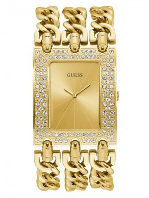 Guess Gold-Tone Chain Analog Watch Aurii | GUESS-SN30021