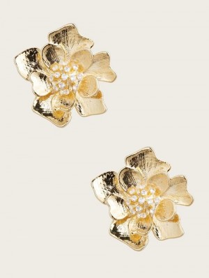 Guess Gold-Tone Flower Stud Earring Aurii | GUESS-SN30304