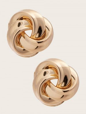 Guess Gold-Tone Knotted Stud Earring Aurii | GUESS-SN30284