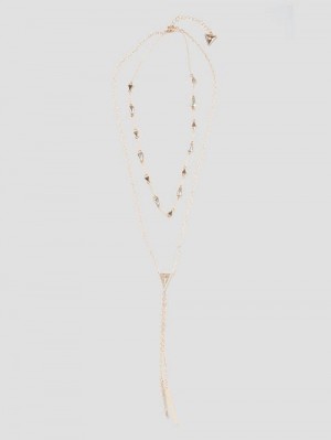 Guess Gold-Tone Layered Y Necklace Aurii | GUESS-SN30245