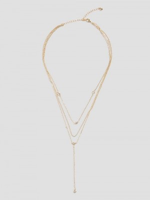 Guess Gold-Tone Layered Y Necklace Aurii | GUESS-SN30258