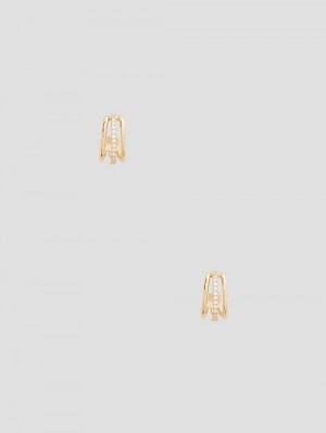 Guess Gold-Tone Square Earrings Aurii | GUESS-SN30296