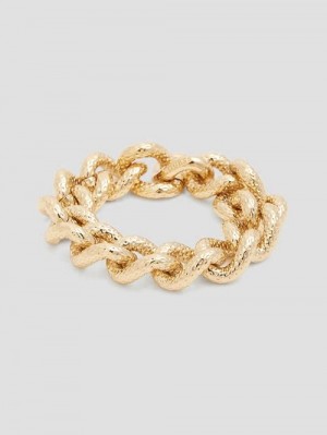 Guess Gold-Tone Textured Medium Bracelet Aurii | GUESS-SN30331