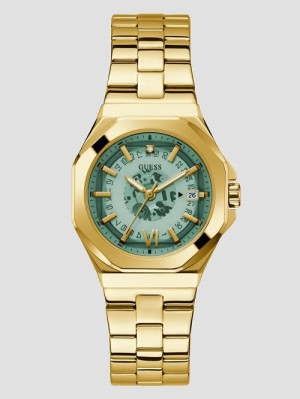 Guess Gold-Tone Translucent Dial Analog Watch Aurii | GUESS-SN29991