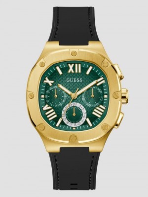 Guess Gold-Tone Translucent Dial Multifunction Watch Negrii | GUESS-SN31673