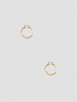 Guess Gold-Tone Twisted Hoop Earring Aurii | GUESS-SN30294