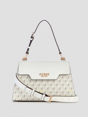 Guess Hallie Mini Fold-Over Flap Crossbody Albi | GUESS-SN29131