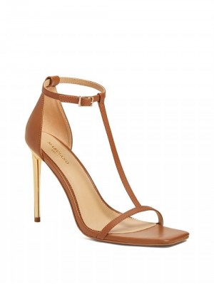 Guess Heeled T-Strap Sandal Maro | GUESS-SN29812