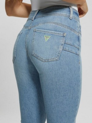 Guess High-Rise Shape Up Jeans Albastri | GUESS-SN26611