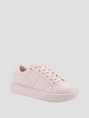 Guess Hilan Quilted Low-Top Sneakers Bej | GUESS-SN29543
