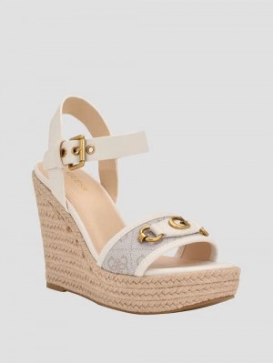 Guess Hisley Wedge Sandals Albi | GUESS-SN29756