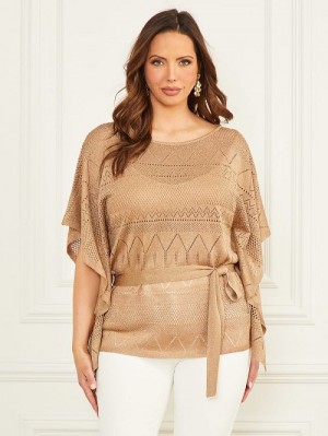 Guess Hydra Kimono Sweater Top Bej | GUESS-SN27531
