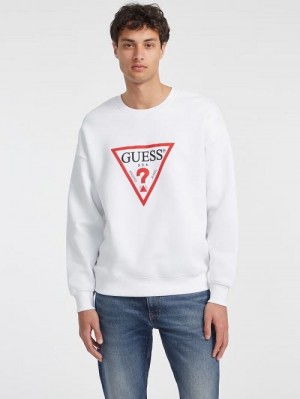 Guess Iconic Crewneck Sweatshirt Albi | GUESS-SN31534