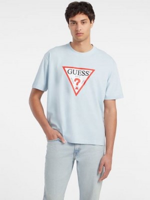 Guess Iconic Tee Albastri | GUESS-SN30579