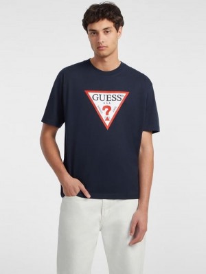 Guess Iconic Tee Albastri | GUESS-SN30607