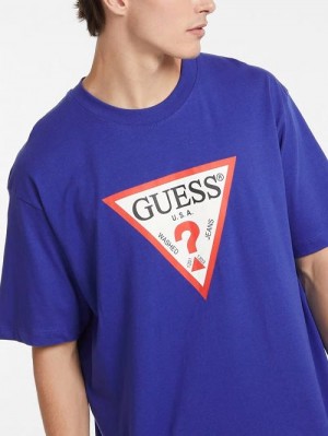 Guess Iconic Tee Albastri | GUESS-SN30658