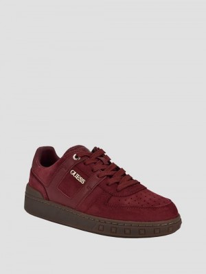 Guess Inart Suede Sneakers Rosii | GUESS-SN29522