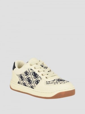 Guess Invited Jacquard Low Top Bej | GUESS-SN29546