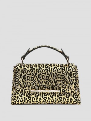 Guess Iris Leopard Mini Top Handle Bag Aurii | GUESS-SN29292