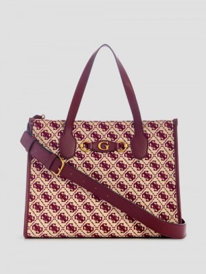 Guess Izzy Jacquard Logo Tote Roz | GUESS-SN29391