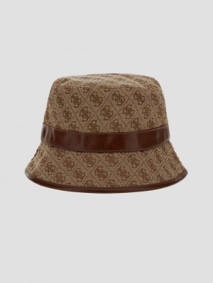 Guess Jacquard Quattro G Bucket Hat Maro | GUESS-SN30161