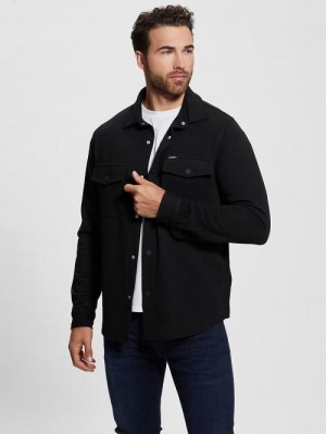 Guess James Textured Shirt Negrii | GUESS-SN31115
