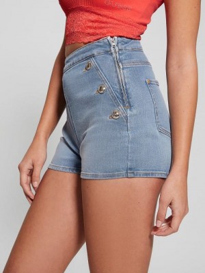 Guess Janae Denim Shorts Albastri | GUESS-SN26486