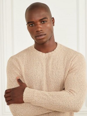 Guess Jaspe Crewneck Sweater Bej | GUESS-SN31002