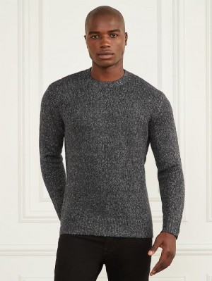 Guess Jaspe Crewneck Sweater Negrii | GUESS-SN30966