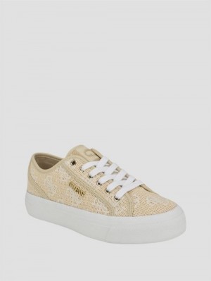 Guess Jelexa Low-Top Sneakers Bej | GUESS-SN29513