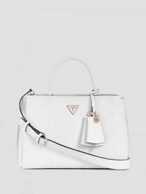 Guess Jena Elite Luxury Satchel Albi | GUESS-SN28715