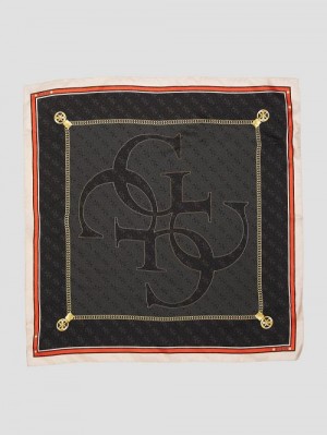 Guess Jensen Silk Scarf Negrii | GUESS-SN30195