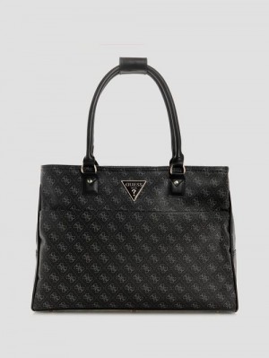 Guess Jesco Quattro G Shopper Tote Negrii | GUESS-SN30105