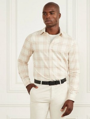 Guess Joe Plaid Shirt Bej | GUESS-SN31192
