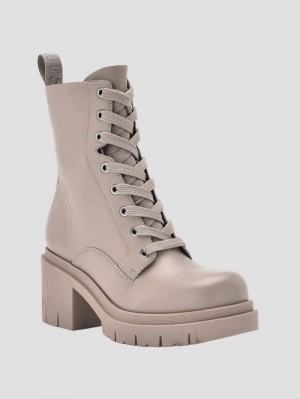 Guess Juel Lace-Up Booties Bej | GUESS-SN29945