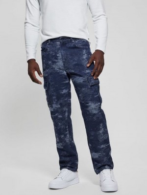 Guess Julianne Denim Cargo Pants Albastri | GUESS-SN30455